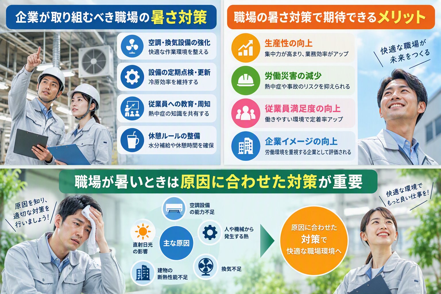 企業が取り組むべき職場の暑さ対策と期待できるメリット