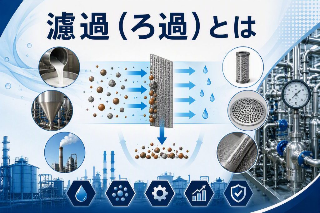 【濾過とは】～濾過とは？ろ過の仕組み・種類、粉体工程での用途とフィルターの選び方～