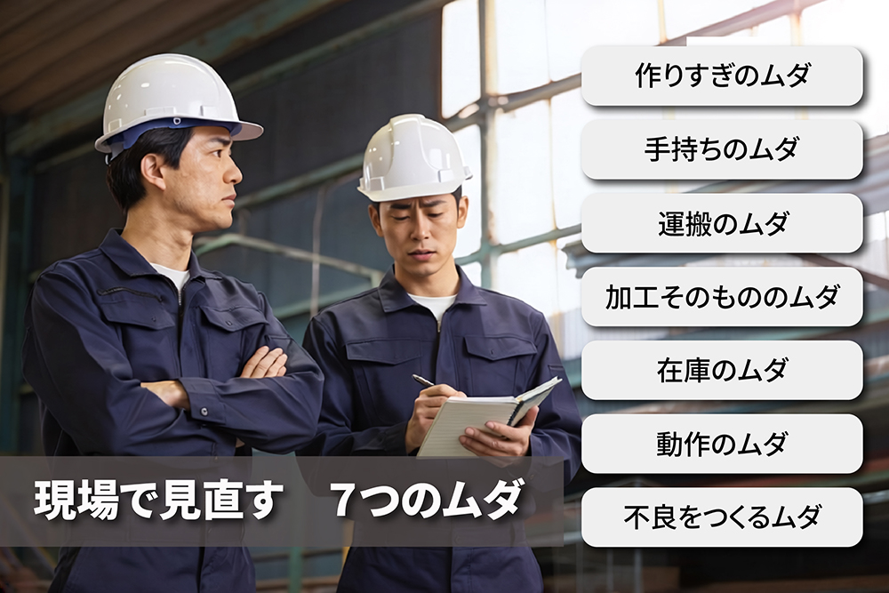 【分かりやすい】７つのムダとは？製造業で改善すべき工程や改善のためのコツを詳しく解説！