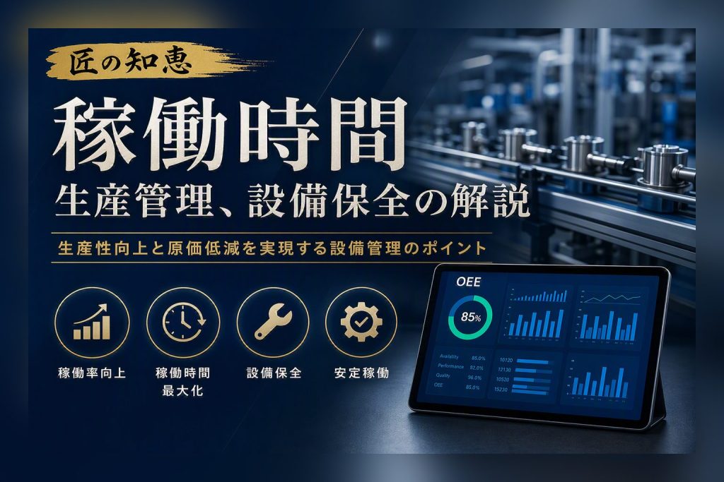 設備の稼働時間とは？生産管理・設備保全で重要な考え方を解説