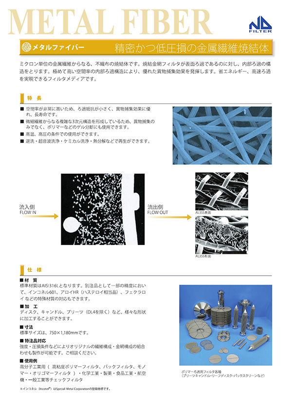メタルファイバー カタログの表紙画像